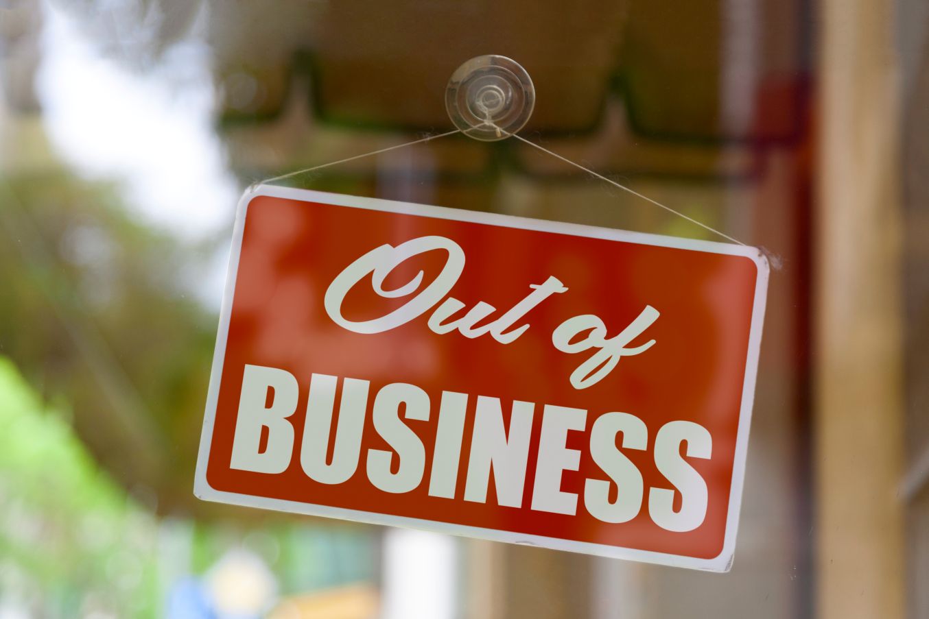 Out of Business Sign