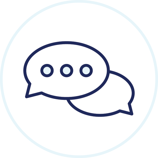 Conversation bubble icon.