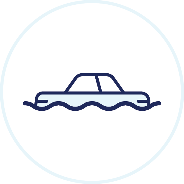 Car flooded icon.