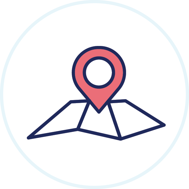 Pin on a map icon.
