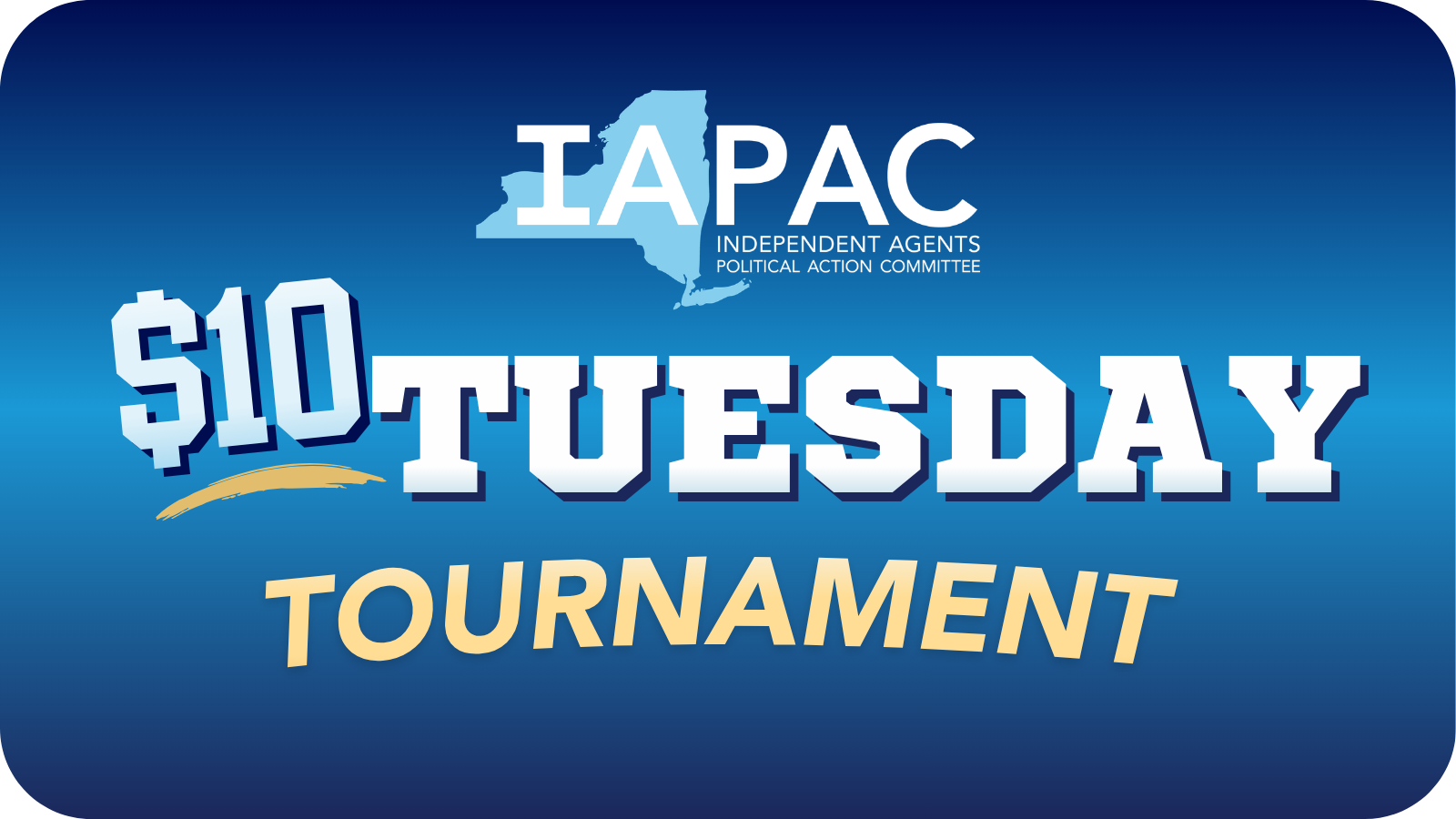 IAPAC $10 Tuesday Tournament logo.