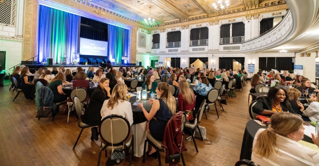 Wide shot view of the room at the Women in Insurance Summit 2025