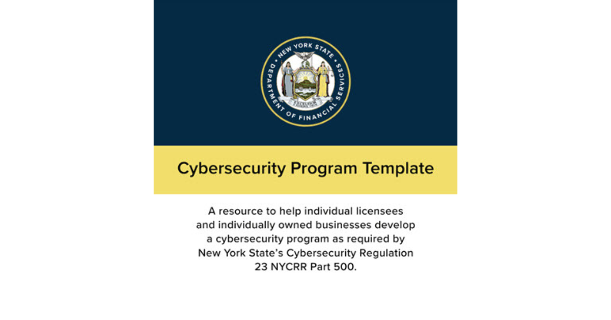 NYS DFS Offers New Cyber Program Template
