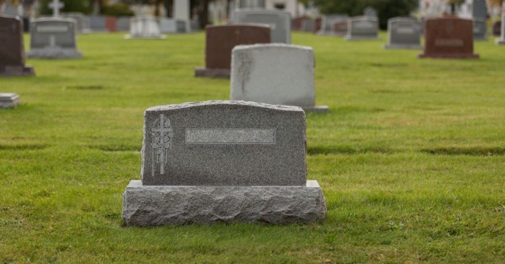 Tombstone in a graveyard