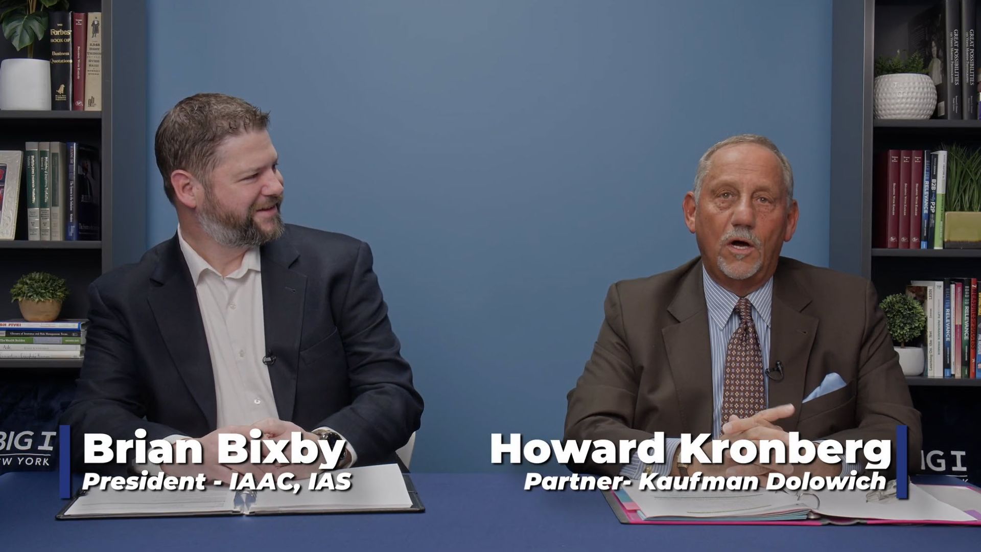 Brian Bixby and Howard Kronberg during the Annual E&O Loss Control Seminar 40th Anniversary