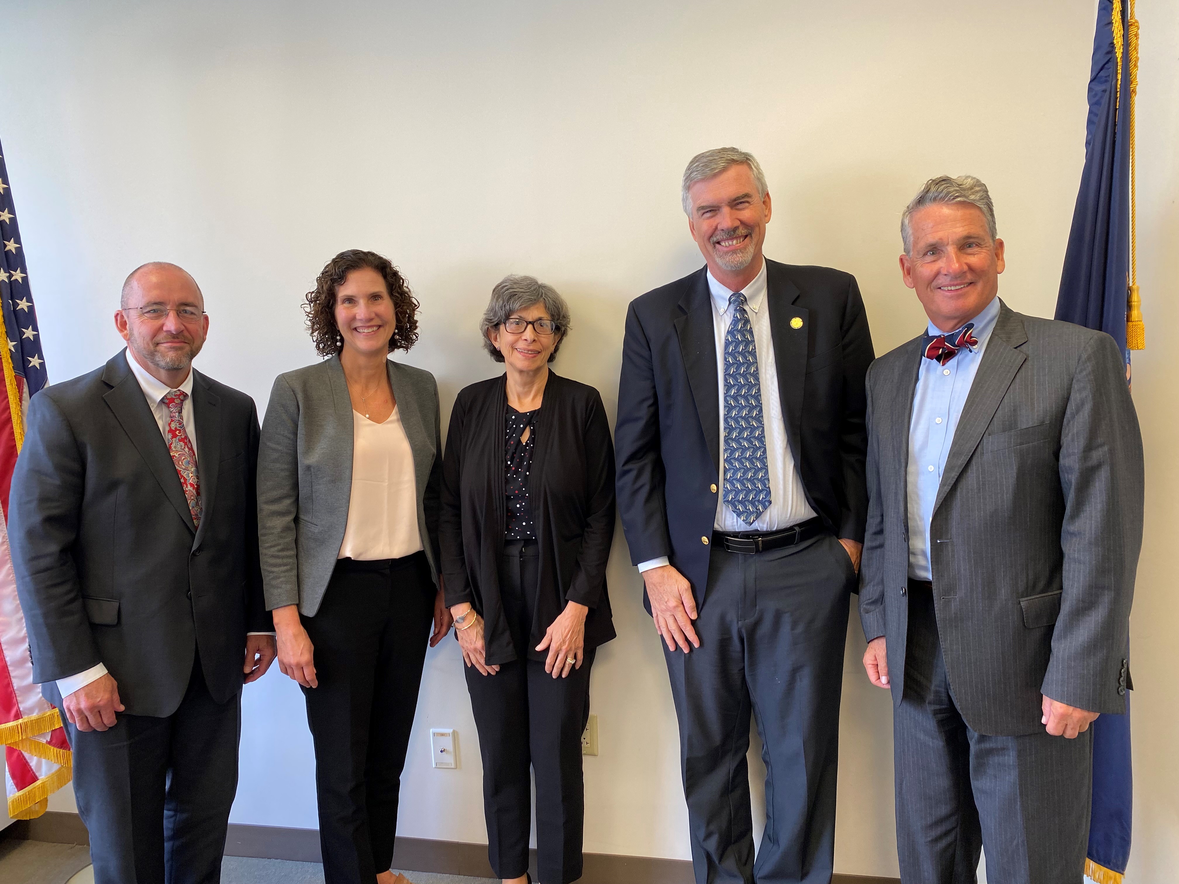 David Bodenstein, Lisa Lounsbury, Ellen Buxbaum, John Finston, Ted Walsh meeting