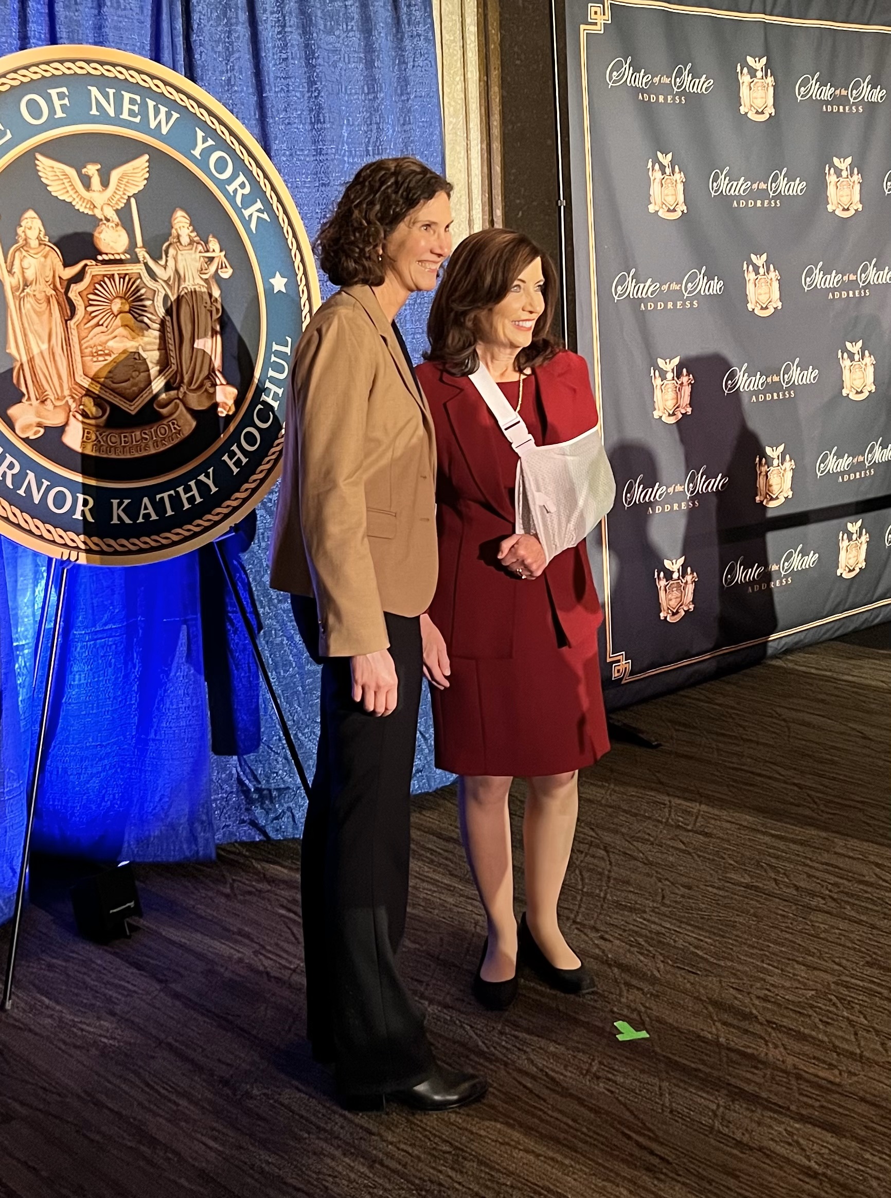 Lisa Lounsbury and Kathy Hochul