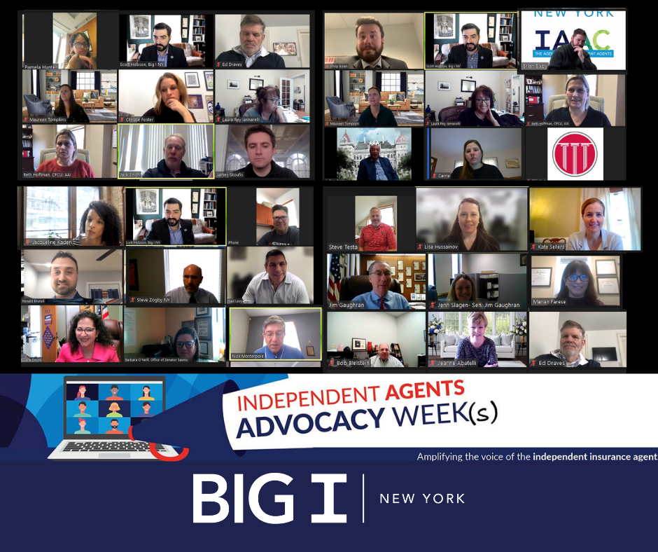 Zoom Meeting for Big I New York's Independent Agents Advocacy Weeks