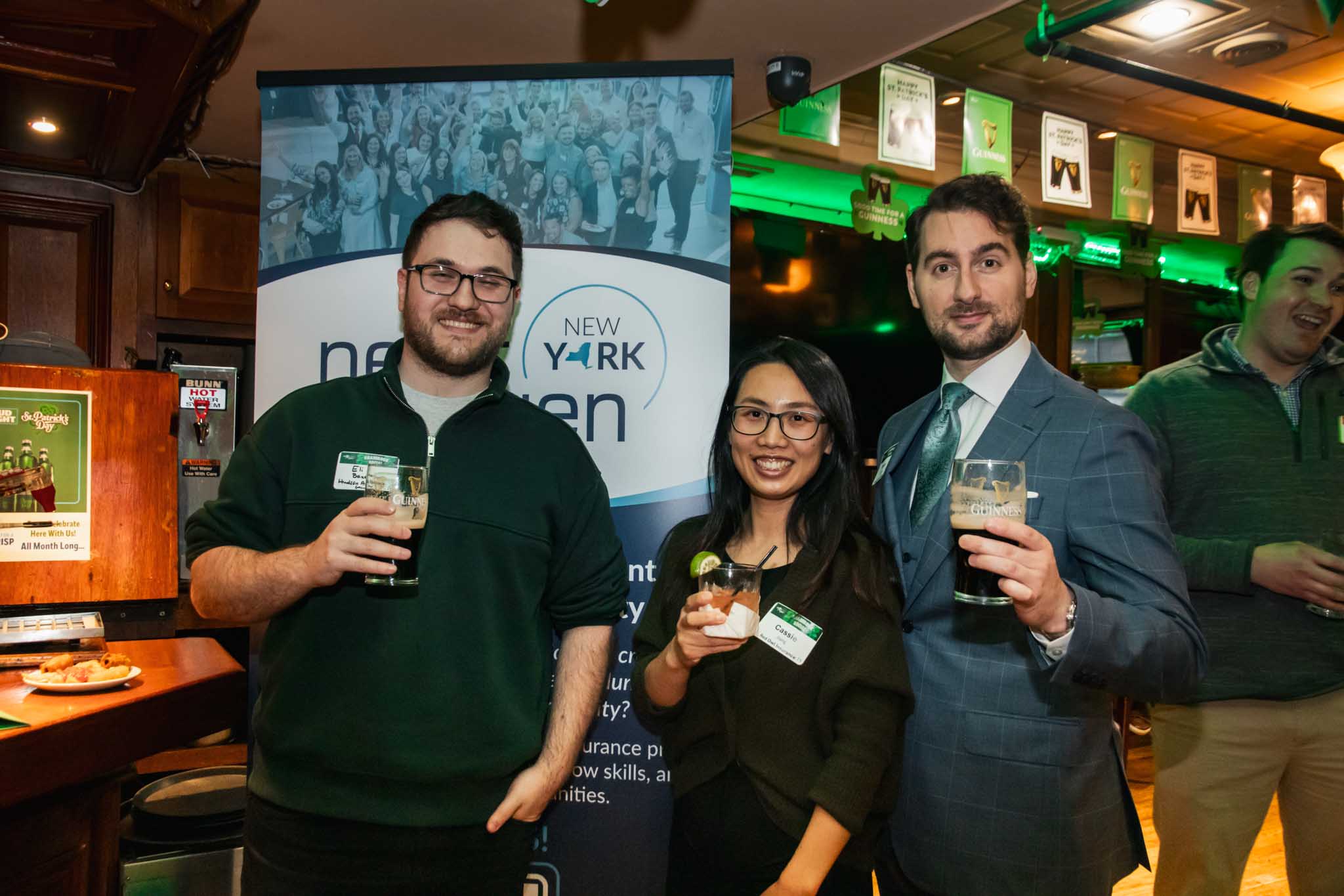 Eli Bauer (Hudson Advisory), Cassie Jiang (Red Owl Insurance), and Peter Conte (Honig Conte Porrino).