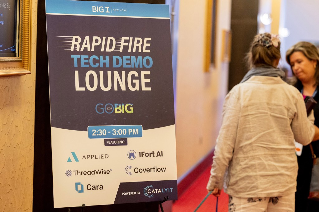 Rapid Fire Tech Demo Lounge Sign at Go Big 2026.