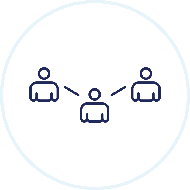 People in a network icon.