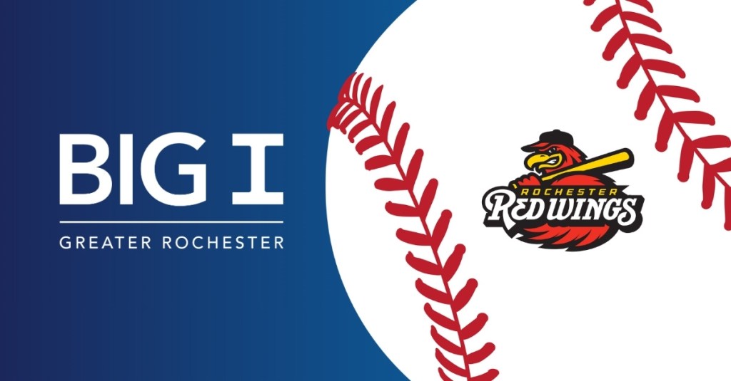 Big I Greater Rochester and Red Wings logos.