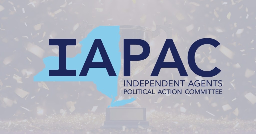 IAPAC logo with a trophy and confetti in the background.