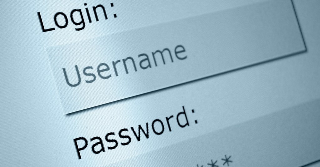 A close-up view of a login page.