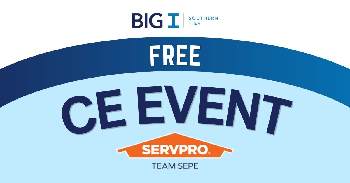 Join Big I Southern Tier Free CE Event on November 3. 2026 from 2:00 - 4:00 PM at 134 Conklin Ave, Binghamton, NY.